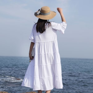 Ruffle Sleeves Summer Linen Dress Spring Dress Cotton Linen - Etsy