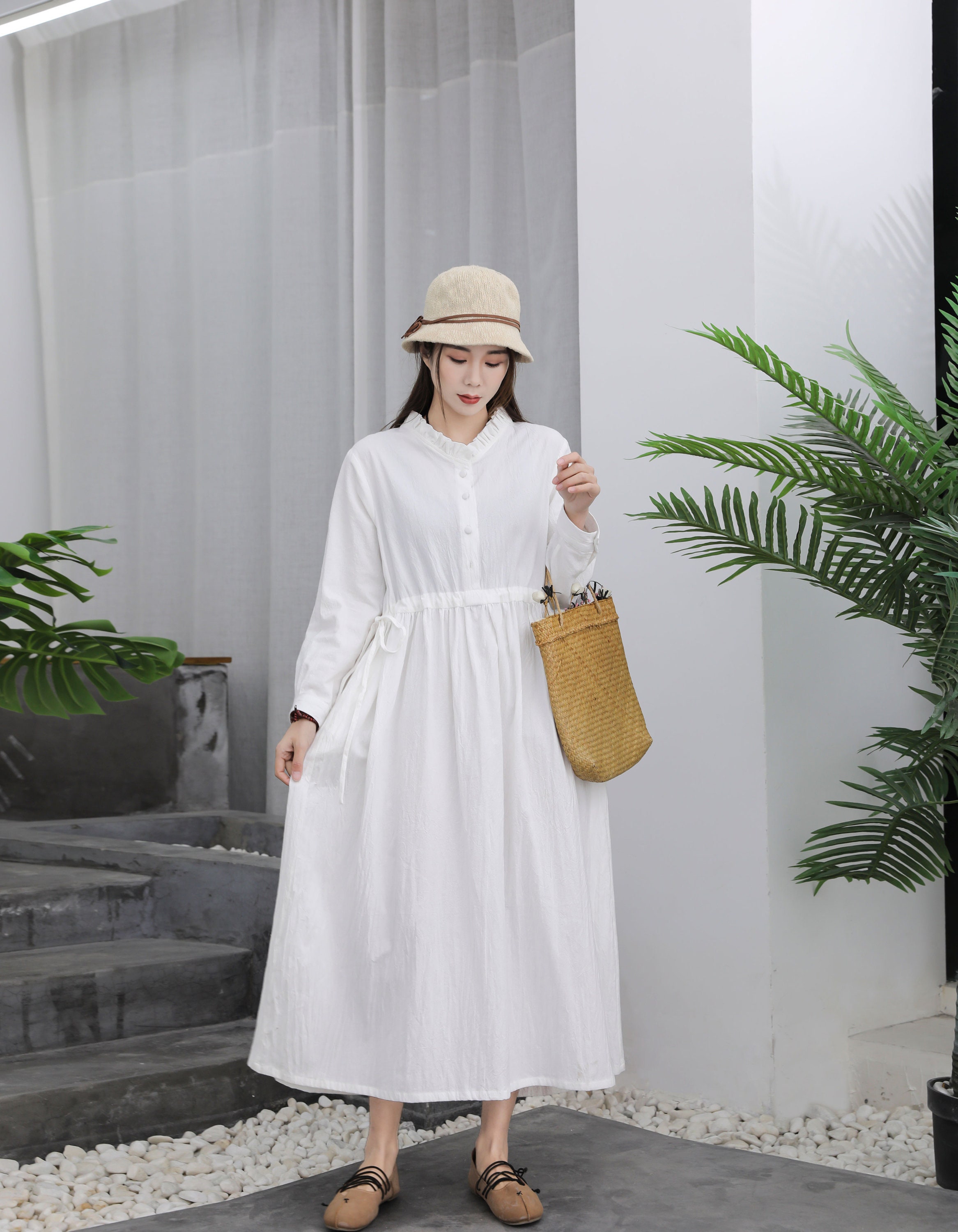 LINEN MIX MAXI DRESS：ワンピース（ワンピース）｜CITYSHOP