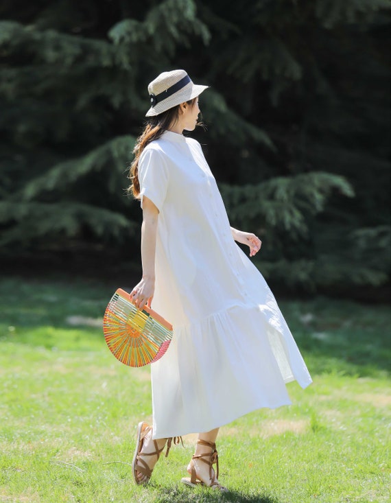 New Arrival Linen Shirt Summer Dress Soft Cotton Linen Maxi Dress Plus Size Dress Plus Size Clothing Loose Oversized Linen Dress Style 177 New Arrival Linen Shirt Summer Dress Soft Cotton Linen Maxi Dress Plus Size Dress Plus Size Clothing Loose Oversized Linen Dress Style 177