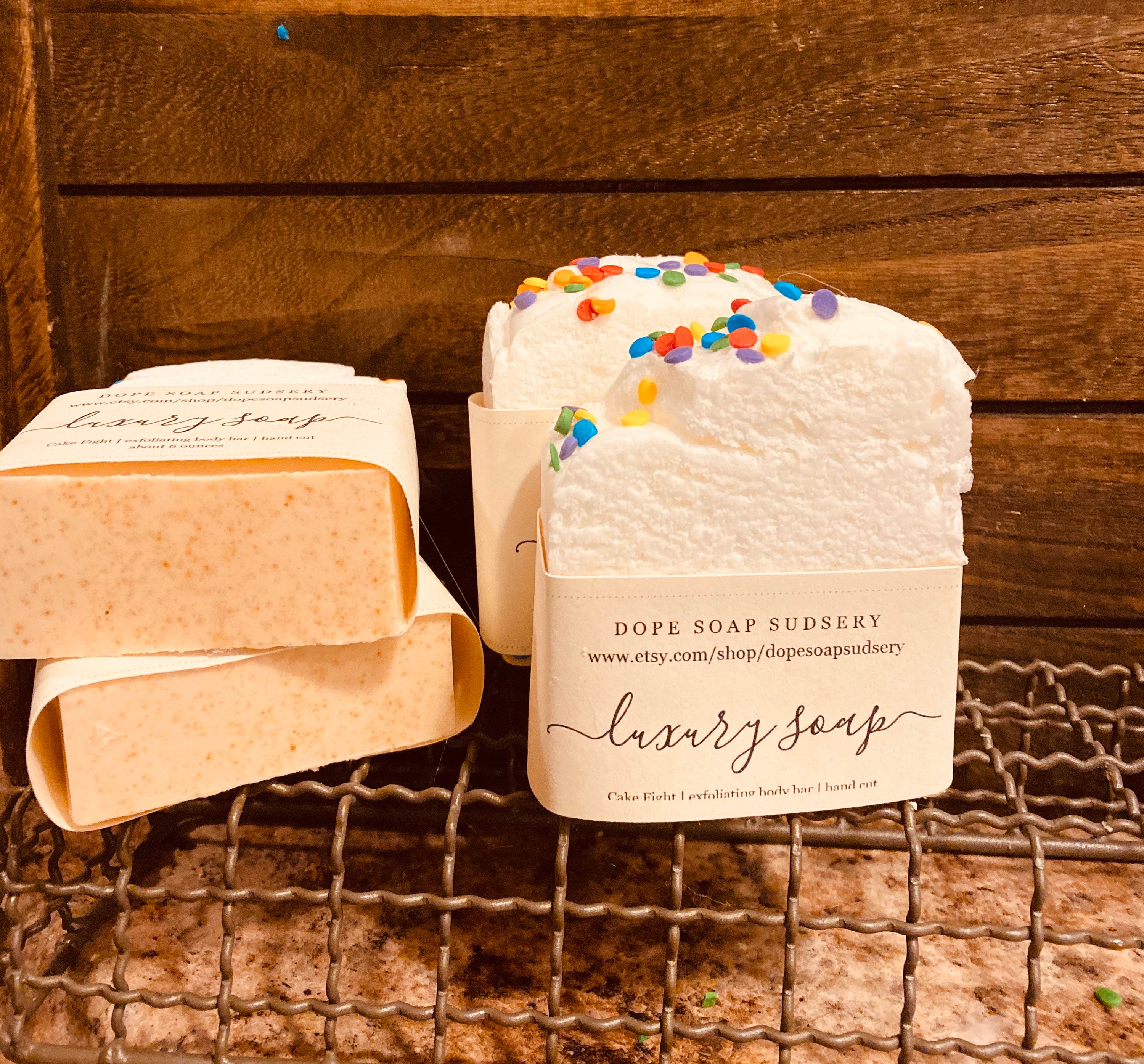 Cake Soap Handmade Soaps Scented Bath Bar Birthday Cake Etsy