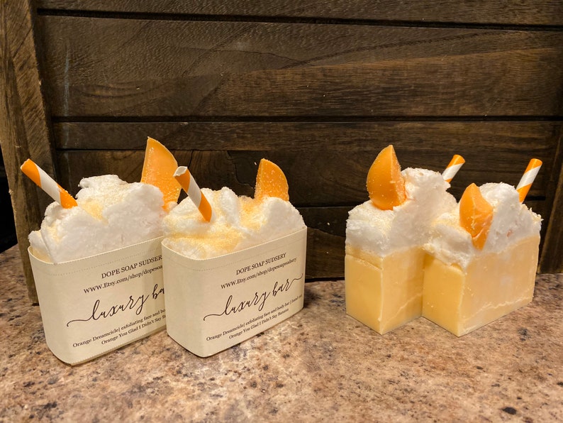 Orange Soap Handmade Soaps Scented Bath Bar Orange Etsy