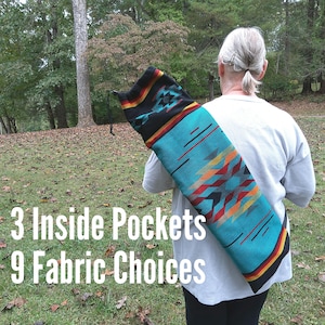 Native American Style Flute Bag: New Style!  Fleece Lining With 3 Inside Pockets