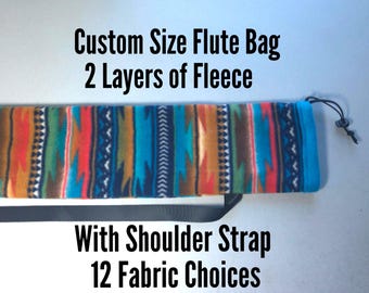 Flute Bag Custom Made: Native Style Prints with Strap