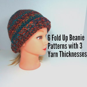 Crochet Winter Beanie Pattern: 6 Easy patterns for Beanie, Ski Hat, Watch Cap