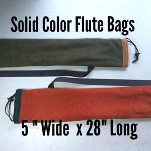 Native American Style Flute Bag: Double Thick Fleece, Shoulder Strap