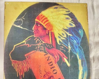Póster de arte mural vintage de marihuana con papel de liar de Indio Rosa