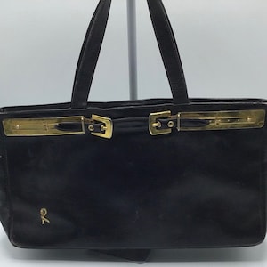 vintage sac à main Roberta di Camerino en cuir noir