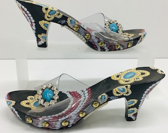 Rare Beverly Feldman one of a kind hand painted sample size 7