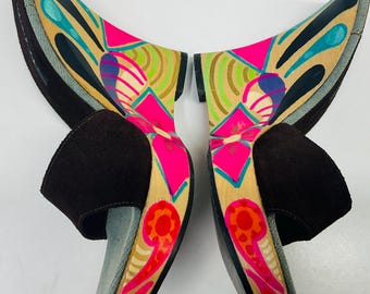 Vintage Italian Designer Luxury Shoes 1980s size 38