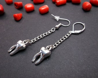 Tooth Earrings: Dentist Dental Hygienist Gift