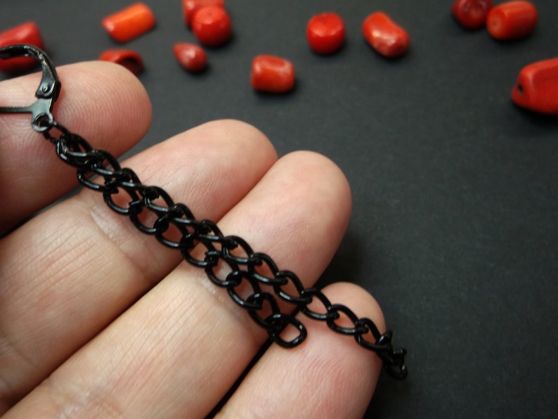 chain dangle black men dangle One black earring braided men earring braided men dangle braided chain earring chain earring