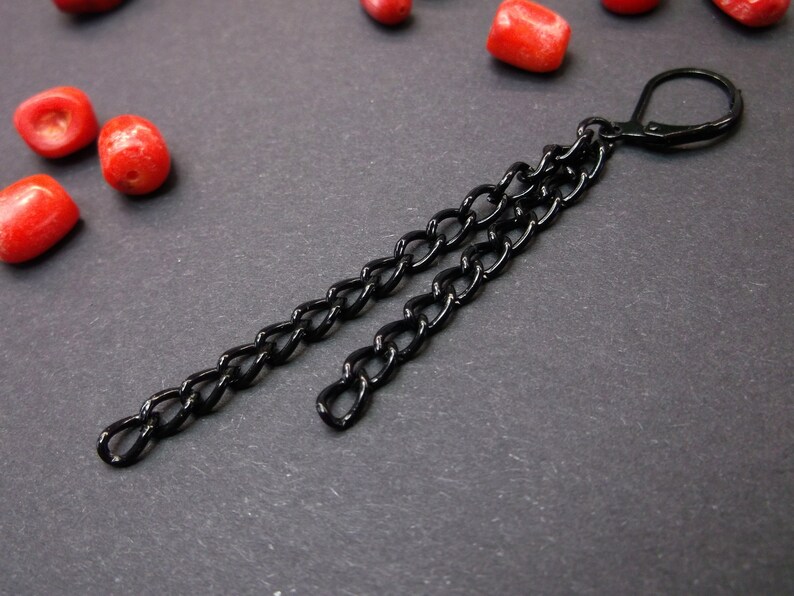chain dangle black men dangle One black earring braided men earring braided men dangle braided chain earring chain earring
