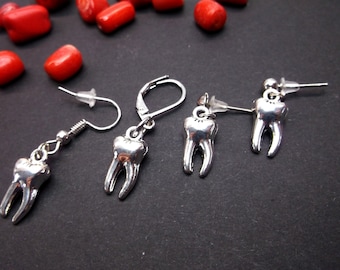 Tooth Earrings: Dentist Dental Hygienist Gift