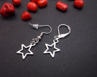 Orecchini pendenti a forma di stella, stile punk esagerato