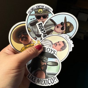 Supertroopers cult movie, 5 Broken Lizard Guys, cell phone case bullet journal planner stationery decal water bottle
