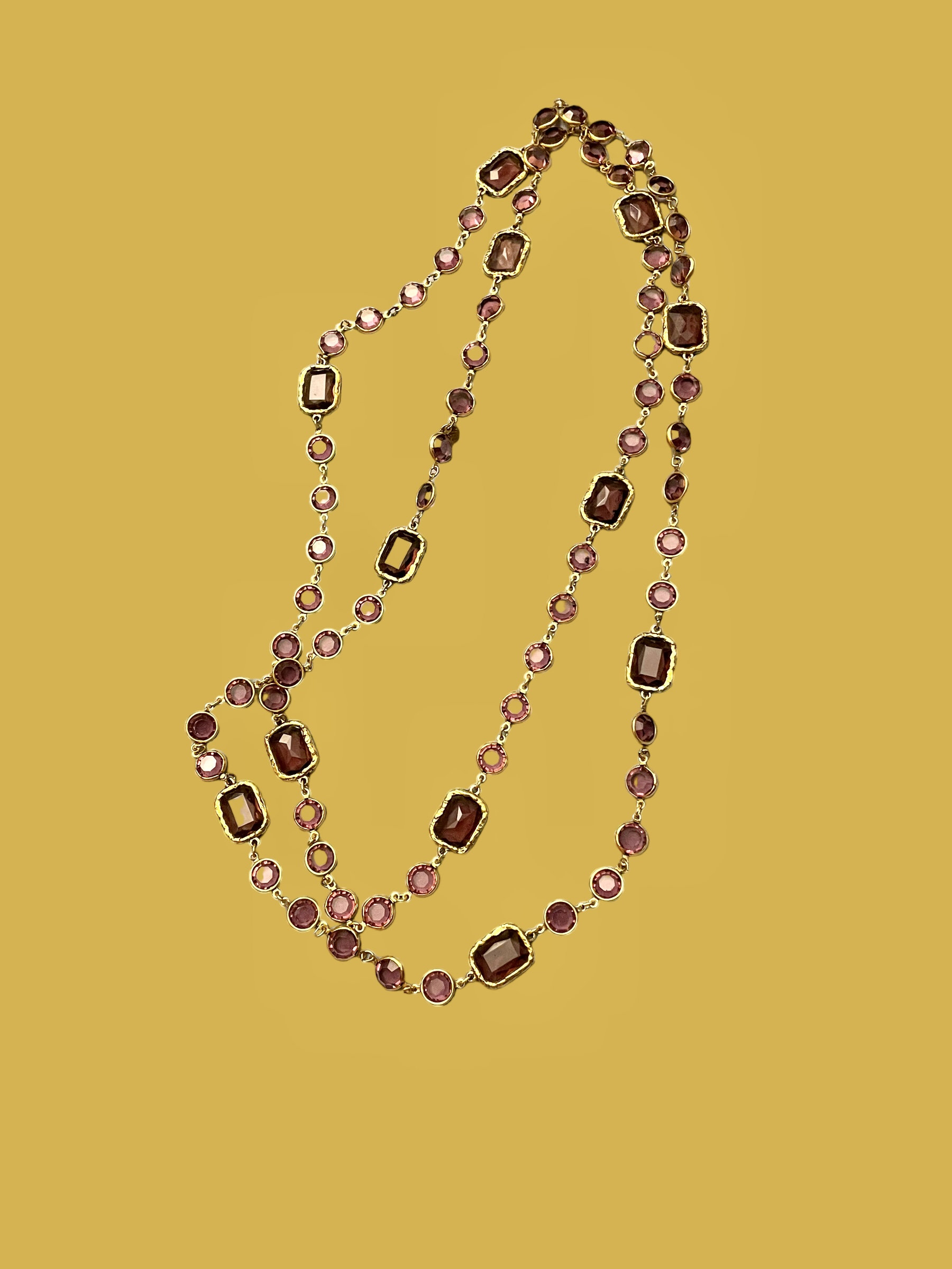 Vintage 1981 Chanel Amethyst Chicklet Sautoir - Etsy