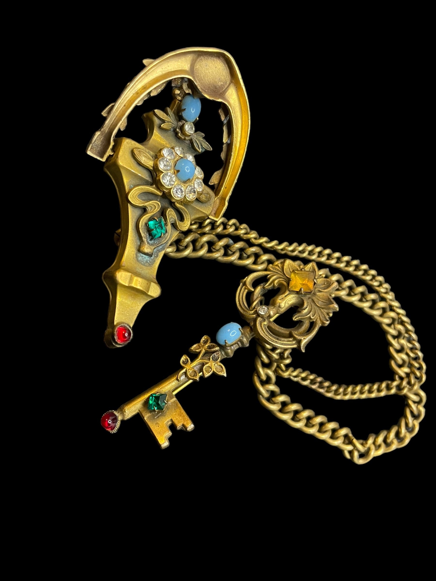 Rare Vintage Coro Door Knocker and Key Chatelaine - Etsy