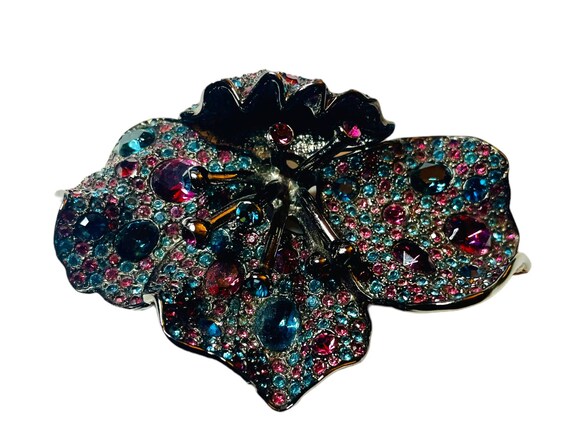 KJL Kenneth Jay Lane Amethyst Crystal Flower Broo… - image 5