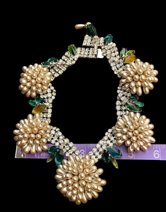 Rare Vintage Robert Sorrell Pearl Flower Necklace - image 4