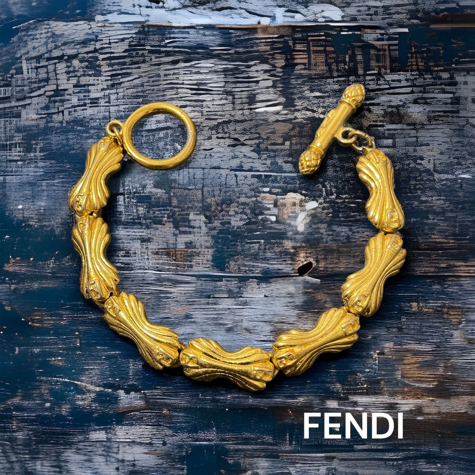 Fendi F is Fendi Brown Black Medium Cuff Bracelet 8AG793, Medium, no  gemstone: Buy Online at Best Price in UAE - Amazon.ae