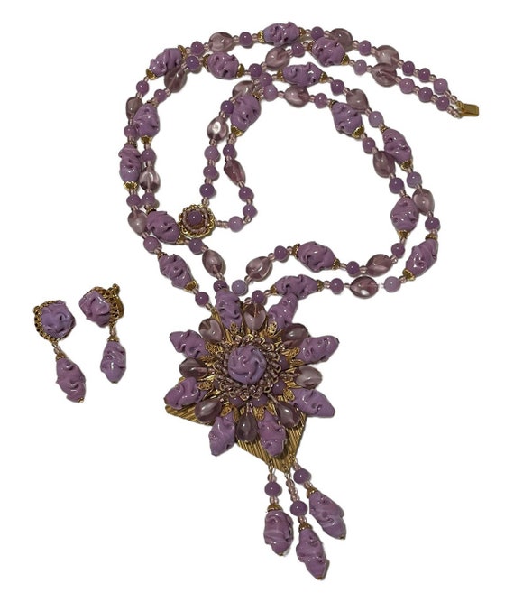 Extremely RARE Miriam Haskell Necklace and Matchi… - image 9