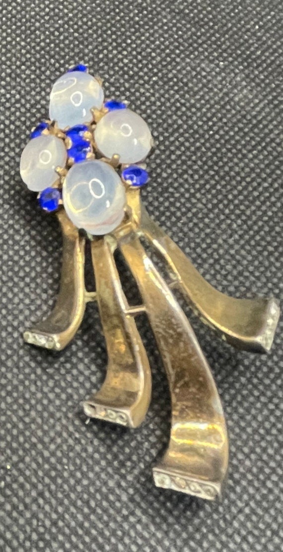Broche Strass Couleur Vintage Années 80 - Vieille Stock Neuve, Acier