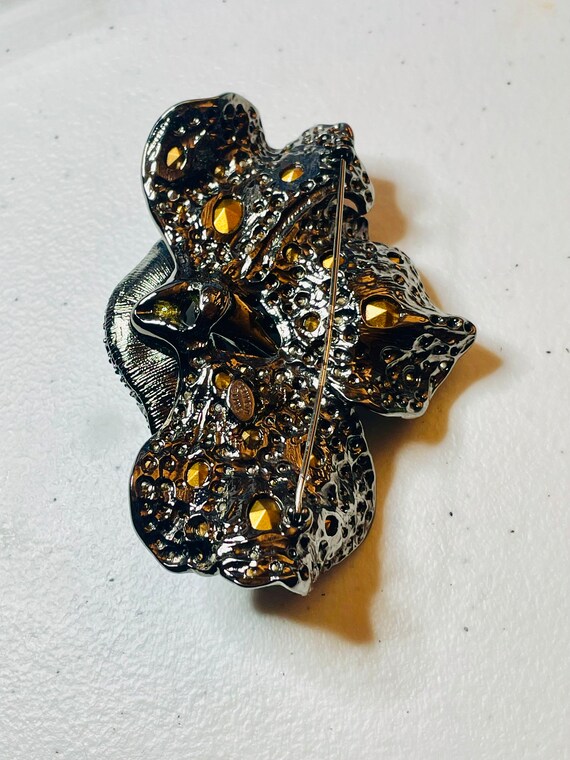 KJL Kenneth Jay Lane Amethyst Crystal Flower Broo… - image 8