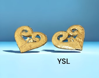 Rare Vintage Yves Saint Lauren Heart earrings