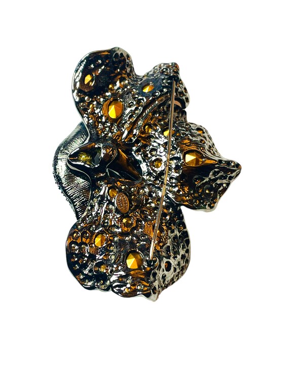 KJL Kenneth Jay Lane Amethyst Crystal Flower Broo… - image 6