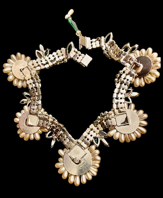 Rare Vintage Robert Sorrell Pearl Flower Necklace - image 2