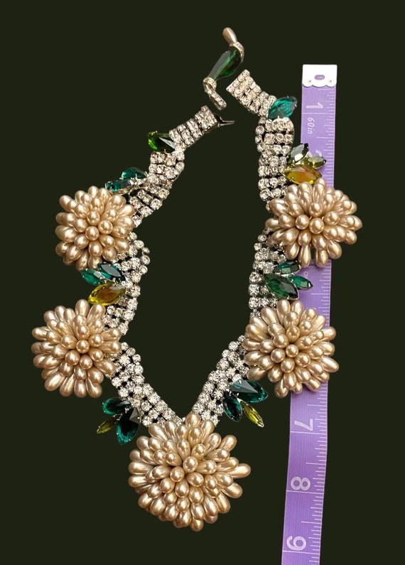 Rare Vintage Robert Sorrell Pearl Flower Necklace - image 5