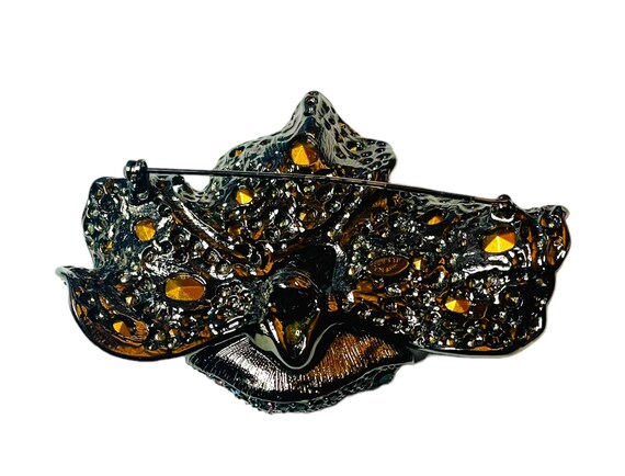 KJL Kenneth Jay Lane Amethyst Crystal Flower Broo… - image 2