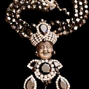 Rare Vintage Lawrence Vrba Buddha Necklace Pendant