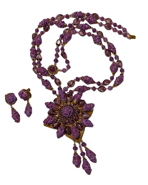 Extremely RARE Miriam Haskell Necklace and Matchi… - image 8