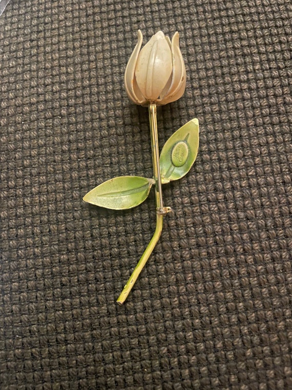 Vintage Hattie Carnegie Enamel Flower Brooch Pin