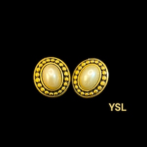 Yves Saint Laurent Pearl Cabochon earrings