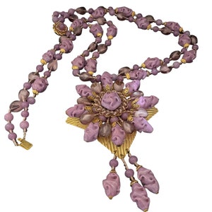 Extremely RARE Miriam Haskell Necklace and Matching Earrings