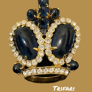 1940s Vintage Trifari Alfred Philippe Crown Brooch Pin