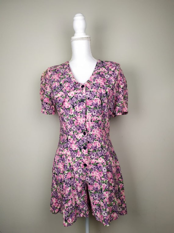 Amazing 1980's floral jumpsuit.