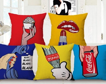 3dRose pc_8055_1 Ostrich Pop Art-Pillow Case 16 by 16 3dRose pc_8055_1 Ostrich Pop Art-Pillow Case 16 by 16