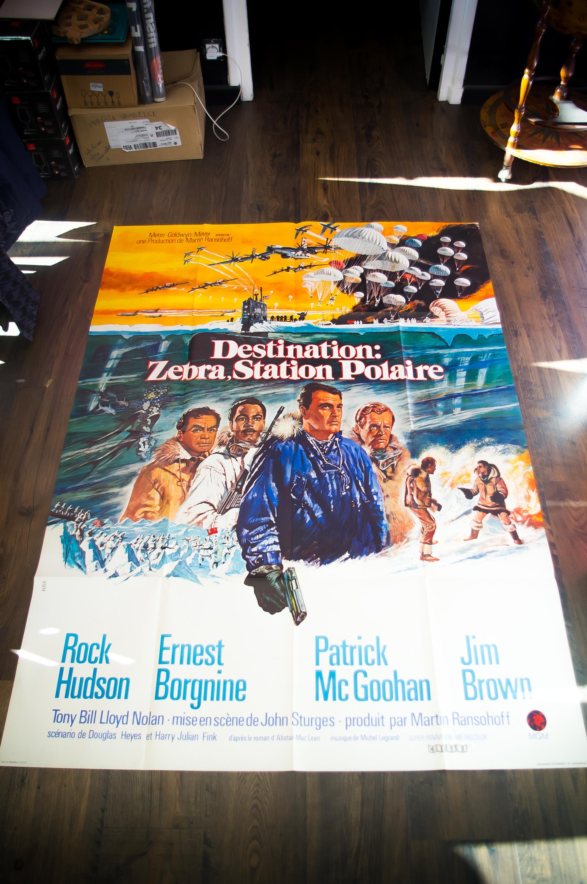 Ice Station Zebra Original Poster 1968 4x6 Ft French Grande Etsy