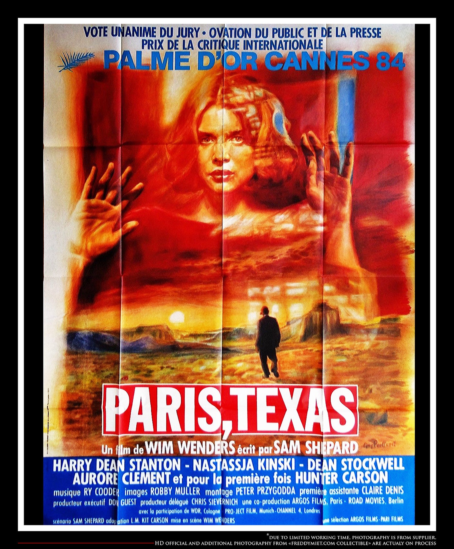 PARIS TEXAS Original Poster 1984 Wim Wenders 4x6 ft French Etsy