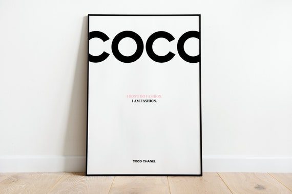 Coco Chanel Poster With Quote 