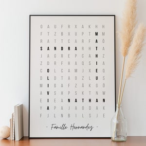 Family poster personalized name puzzle image 3