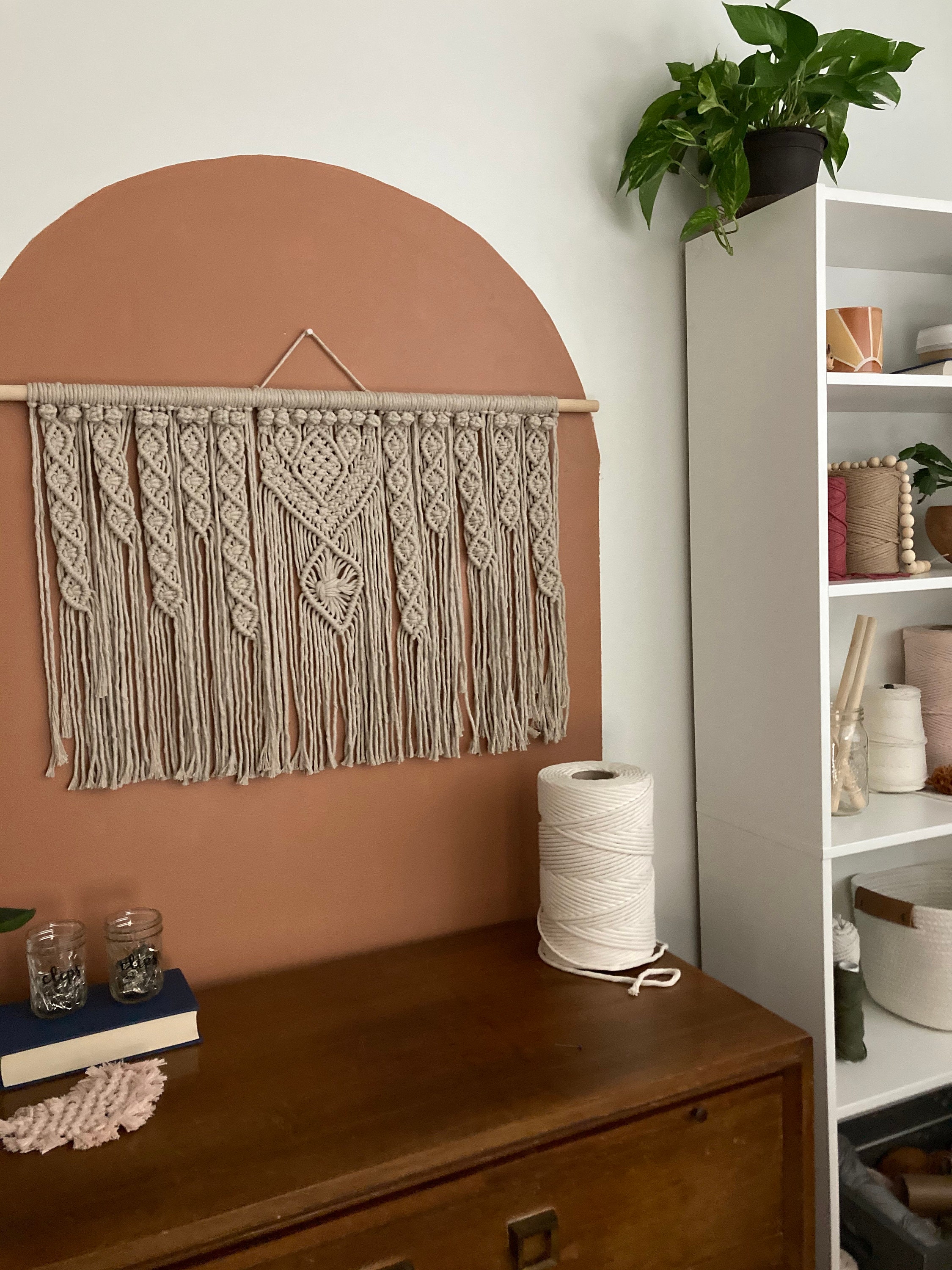 Macrame headboard Macrame wall hanging Etsy