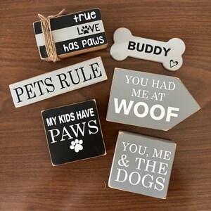 Dog Themed Tiered Tray Signs * Puppy Pet Decor * Dog Mom Gift
