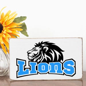 Football wall decor Detroit sign Lions football sign Man cave Rustic football decor Gift for him Custom football sign Sports themed Fan gift