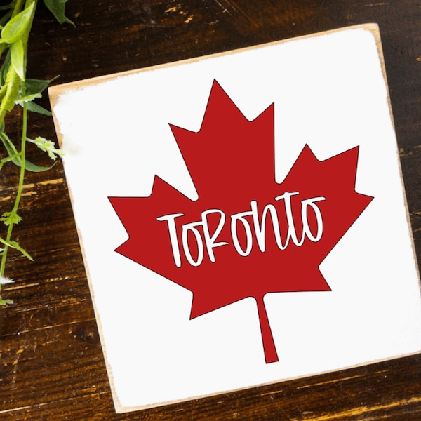 Canada Day Signs, Maple Leaf Signs, Proud Canadian, Name Your City, Home Cottage Decor, Tiered Tray, Canada Decor, Wood Sign, Toronto Sign