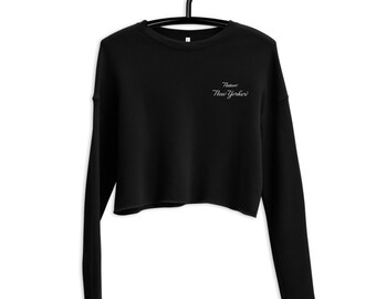 NEW YORKER Cropped Sweatshirt #1 (embroidered) : Native NYer Collection