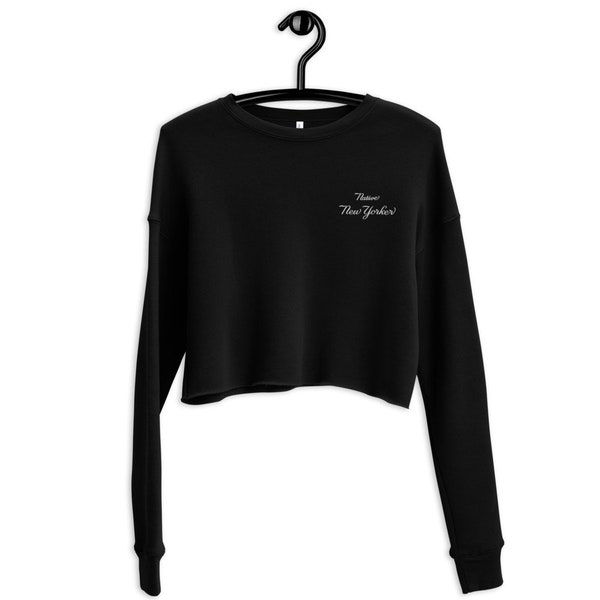 NEW YORKER Cropped Sweatshirt #1 (embroidered) : Native NYer Collection